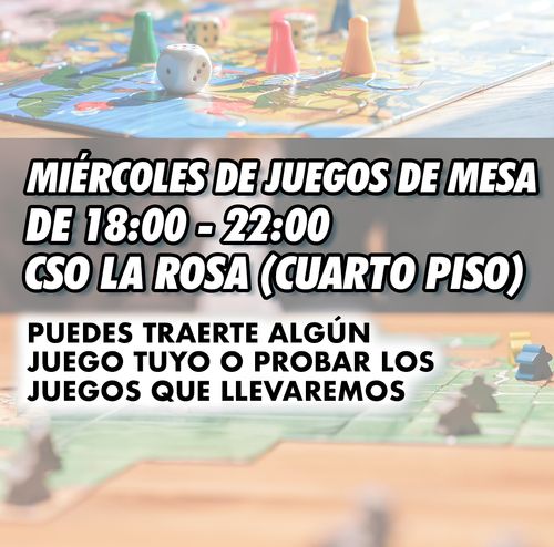 JUEGOS DE MESA EN LA ROSA