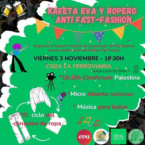 KAFETA EVA y Ropero por Palestina