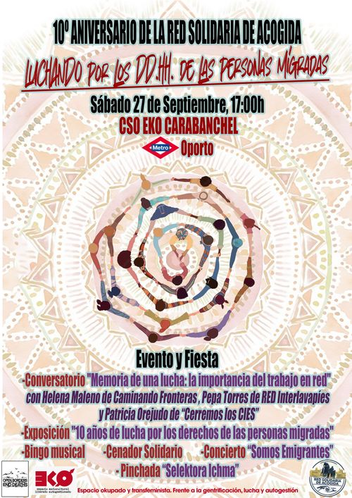 Conversatorio + fiesta:10 aniversario de la RED SOLIDARIA DE ACOGIDA