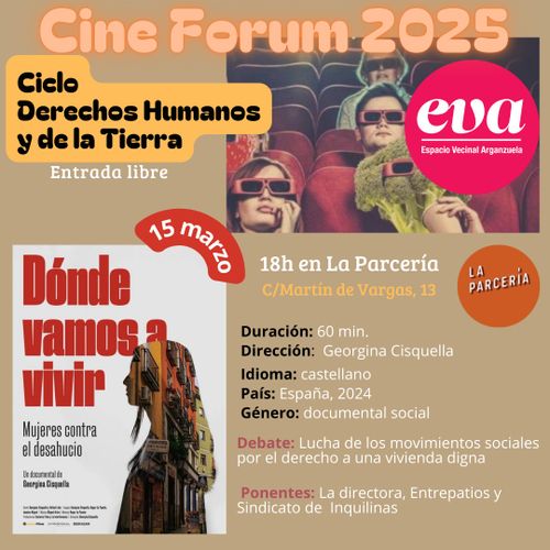 Cine forum 
por una vivienda digna