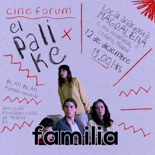 Cine forum El Palike: Familia, jueves 12, 19h.