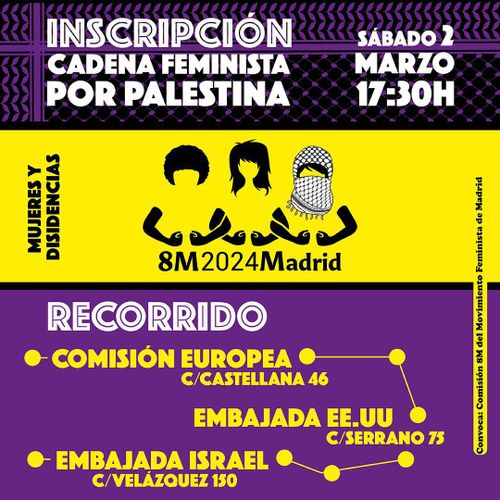 CADENA FEMINISTA PALESTINA, inscribete