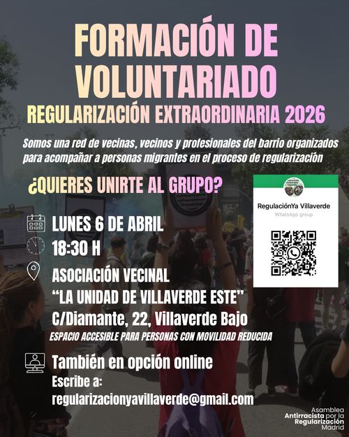 Formación de voluntariado regularización 