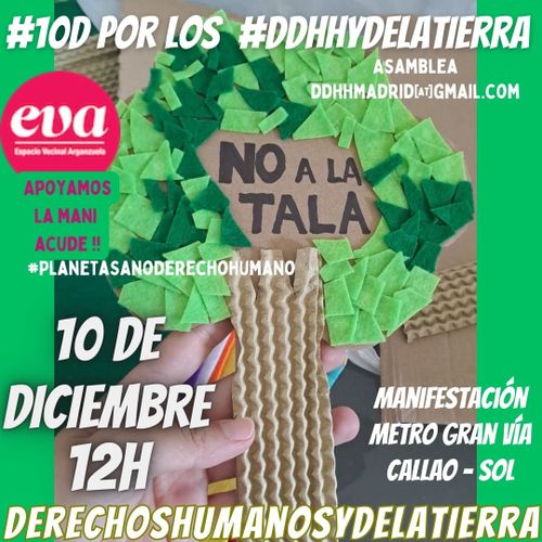 Manifestación  para LOS DERECHOS HUMANOS Y DE LA TIERRA