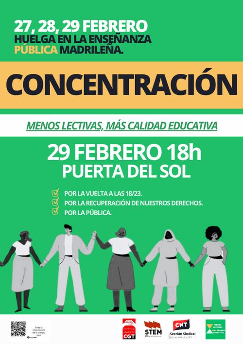 Concentración para la enseñanza pública 