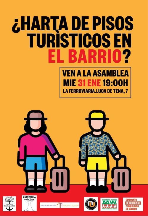 ¿Harta de los pisos turísticos en el barrio?