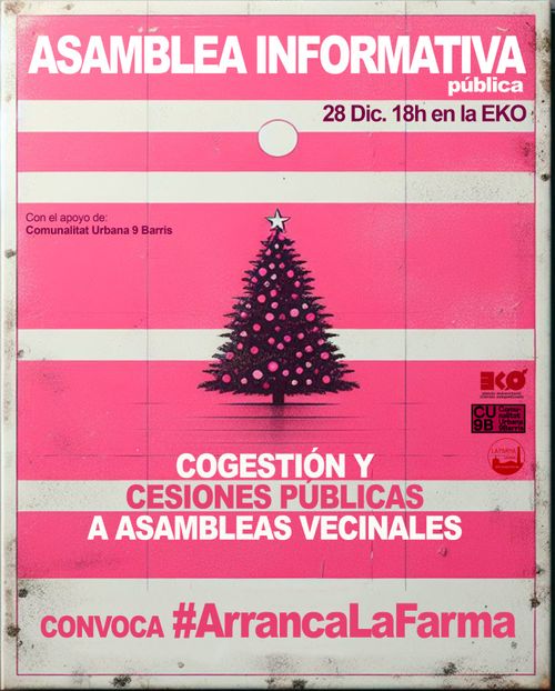 Asamblea Informativa  Pública sobre cesión de espacios y cogestióneko