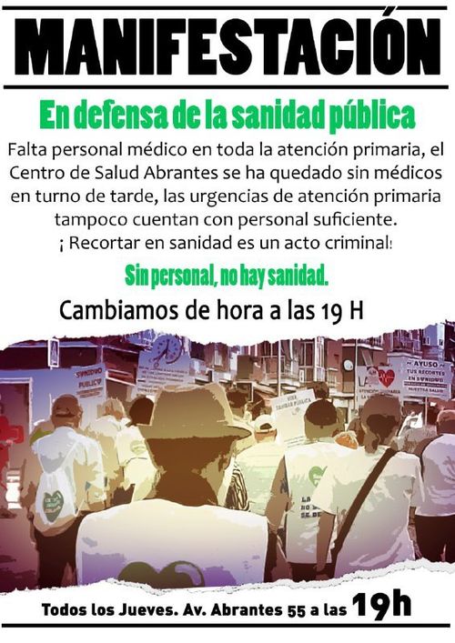 Manifestación en defensa de la sanidad pública