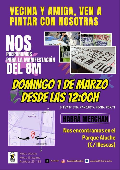 Taller de pancartas, pegatinas y más. Preparando juntas el 8M