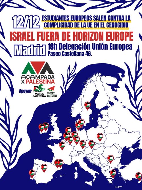 Concentración "Israel fuera de Horizon Europe"