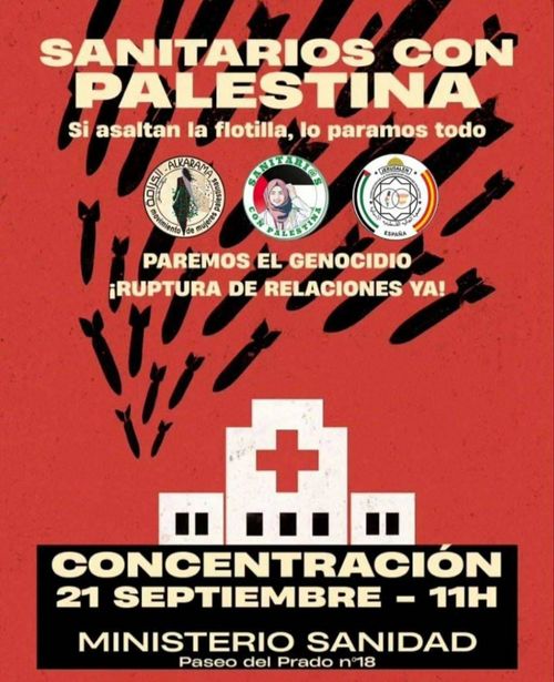 Sanitarios con Palestina - Concentración 