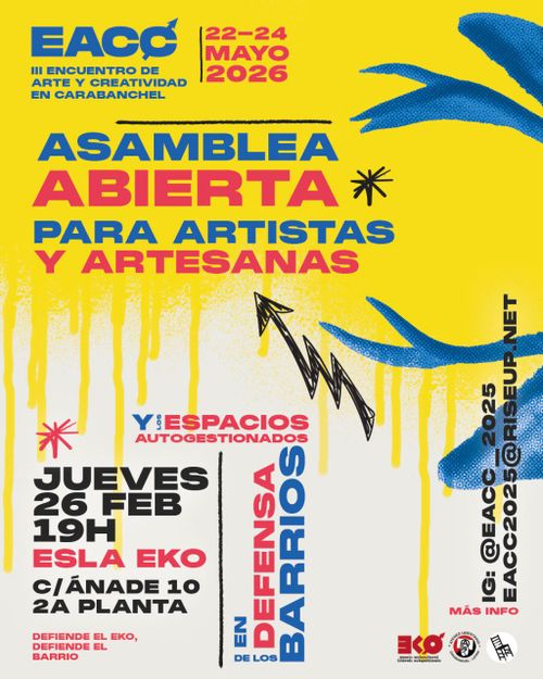Asamblea abierta Encuentro de Arte y Creatividad en Carabanchel. Asamblea abierta para artistas y artesanas
