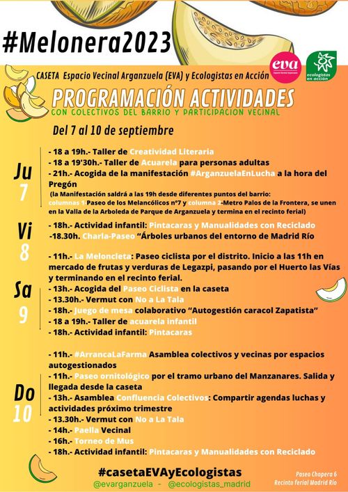 FIESTAS de la Melonera – programación actividades