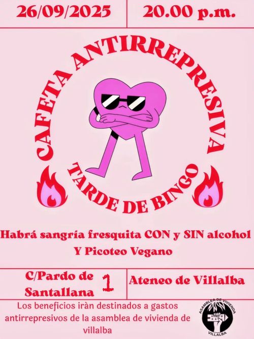 Cafeta antirrepresiva y tarde de Bingo