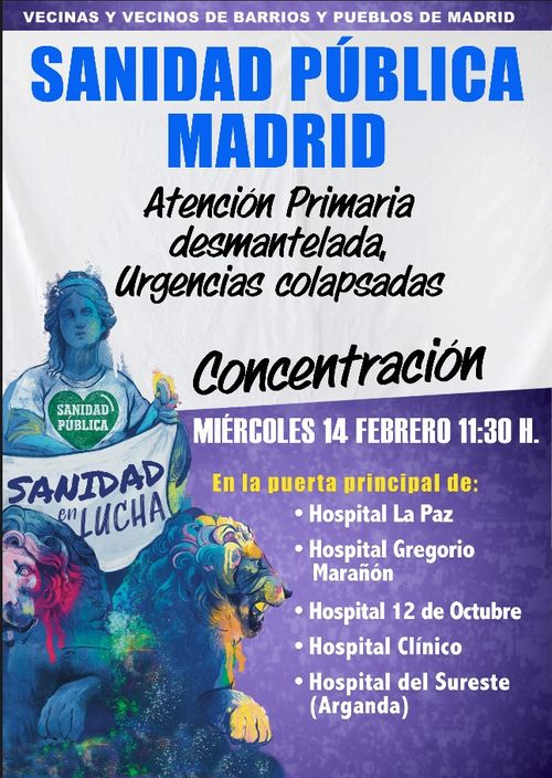 CONCENTRACIÓN Atención primaria desmantelada urgencia colapsadas