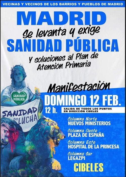 Madrid se levanta y exige Sanidad Pública