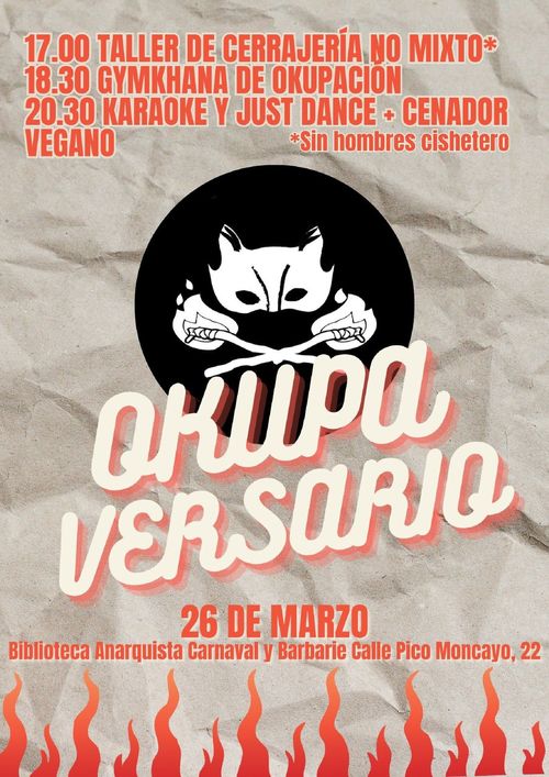 Okuparversario: TALLER DE CERRAJERÍA  NO MIXTO