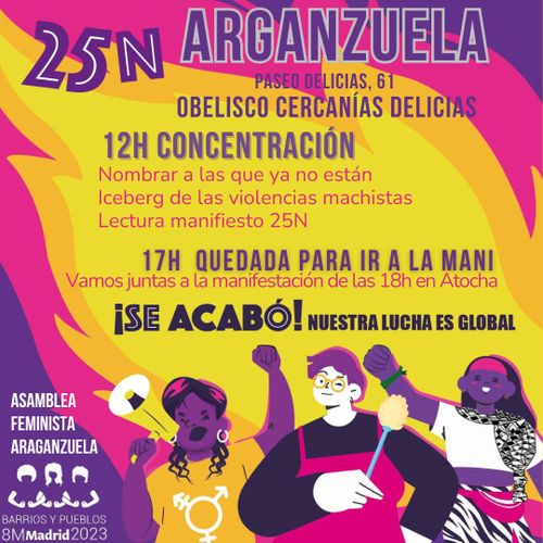 Arganzuela concentración y quedada para el 25N