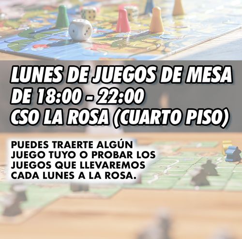 TARDE DE JUEGOS DE MESA EN LA ROSA