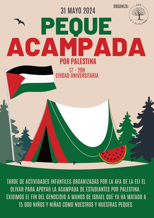 🔈¡¡Pequeacampada por Palestina‼️