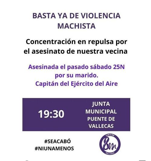 Concentración en repulsa del asesinato de nuestra vecina