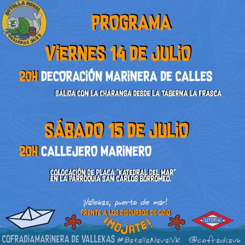 Decoración marinera de las calles de Vallekas