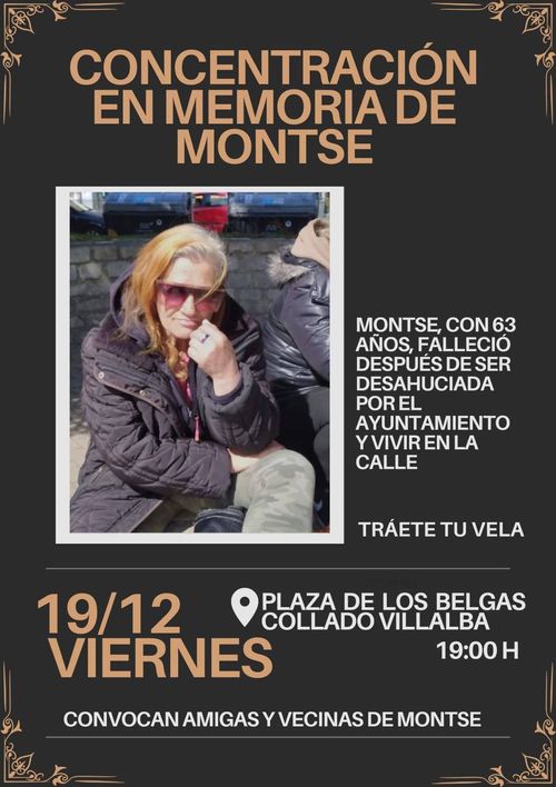 Concentración en memoria de Montse