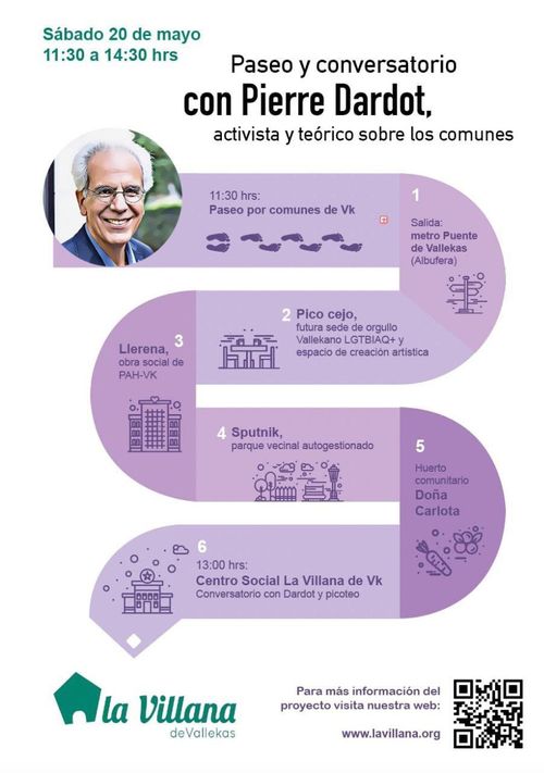 Paseo y conversatorio con Pierre Dardot, activista y teórico sobre los comunes