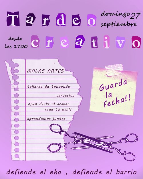tardeo creativo malas artes
