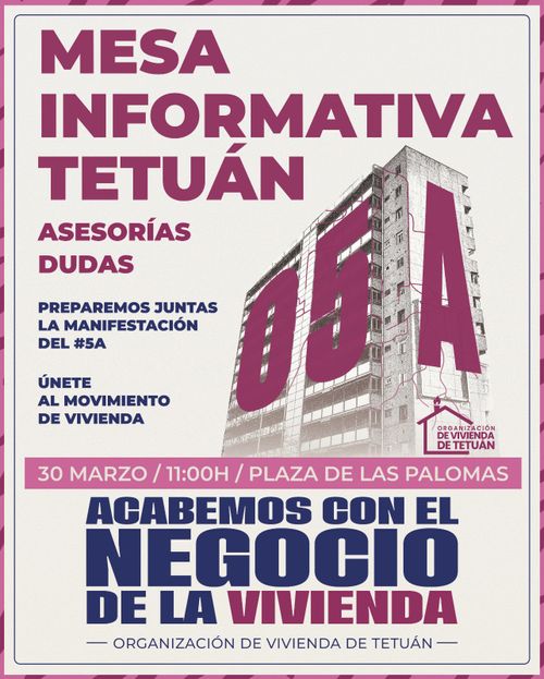 Mesa Informativa Organización de Vivienda de Tetuán (oVT)
