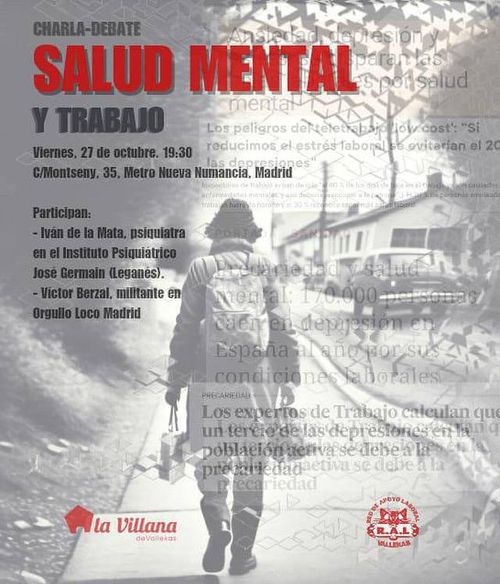 Charla debate, Salud mental y trabajo