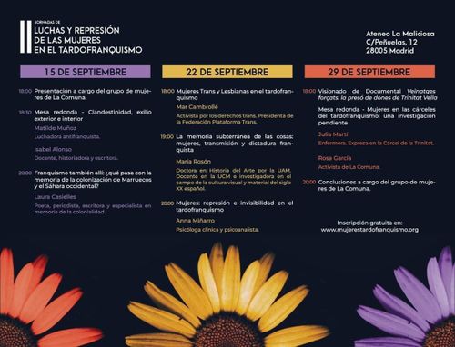  JORNADAS LUCHAS Y REPRESION DE LAS MUJERES EN EL TARDOFRANQUISMO