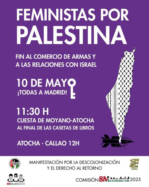 🇵🇸💜 BLOQUE FEMINISTA EN MANIFESTACIÓN 10M PALESTINA