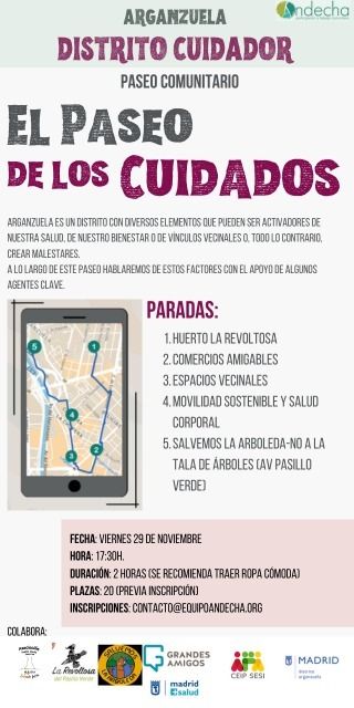 PASEO COMUNITARIO: “El paseo de los cuidados”.