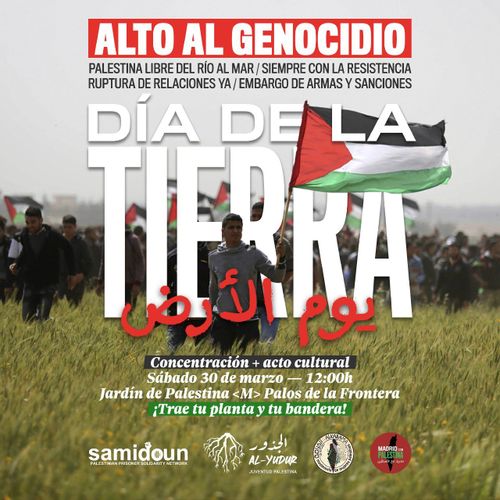 Concentración de alto al genocidio en el día de la tierra