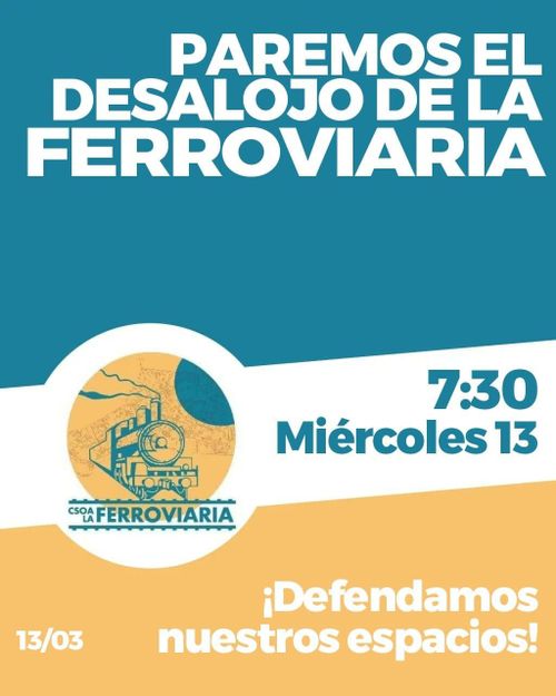 Paremos el desalojo de la Ferroviaria
