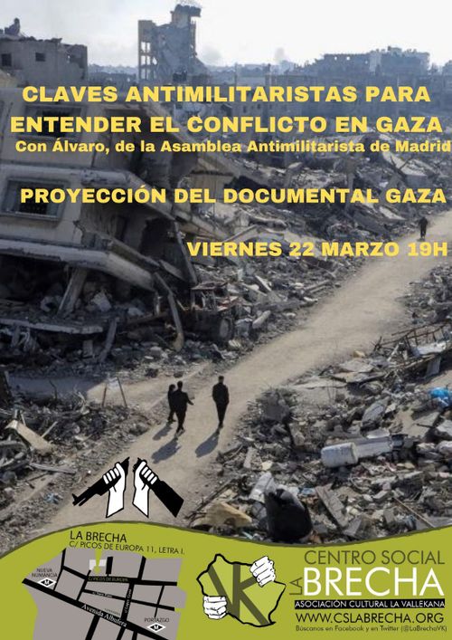 Claves antimilitaristas para entener el conflicto en Gaza