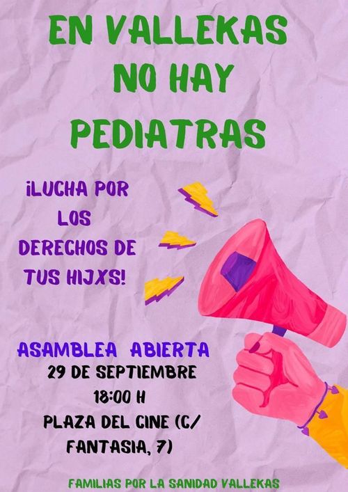 Asamblea abierta. En Vallekas no hay pediatras.