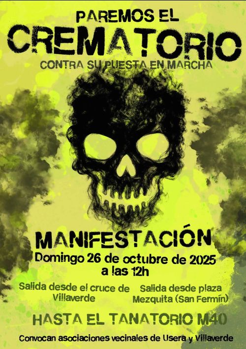 ¡Exigimos la denegación de la licencia!
Vecinos de Villaverde Y Usera ¡ NO al Crematorio