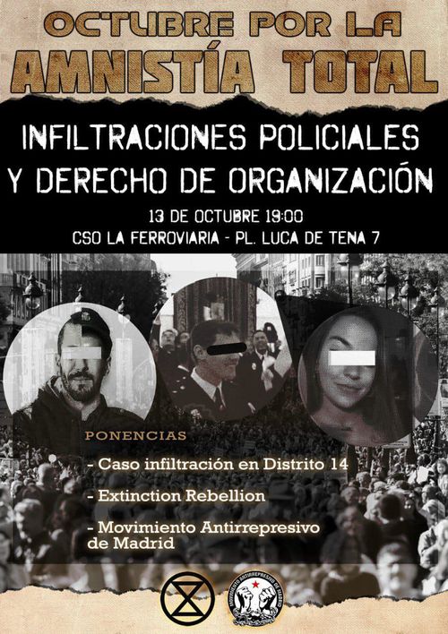 Infiltraciones policiales y derecho de organización