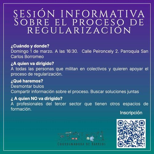 Sesiones informativas sobre la regularización extraordinaria: Para aliadꜵs