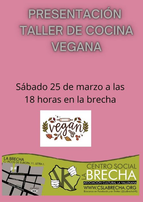 Presentación Taller de Cocina Vegana