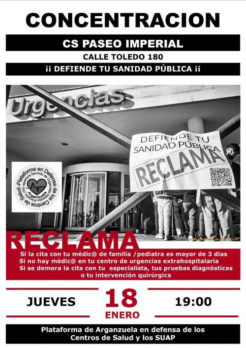 Concentración: ¡Defiende tu sanidad pública!