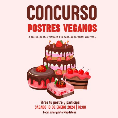 Concurso de postres veganos