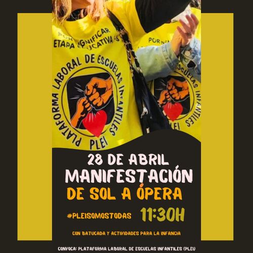 Manifestación Escuelas Infantiles (PLEI) Sol-Ópera