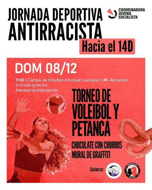 Jornada Deportiva Antirracista (Voleybol y Petanca) - Hacia el 14D