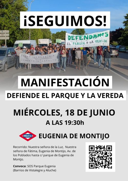 Manifestación 'Defiende el Parque y la Vereda'