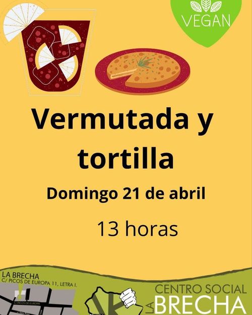 Vermutada y tortilla vegana